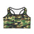 Yogactiw Milena medium impact sports bra - Front - Green Camo