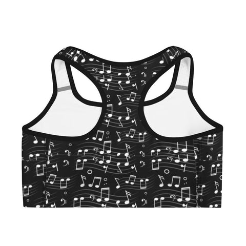 Yogactiw Milena medium impact sports bra - Back - Music Notes