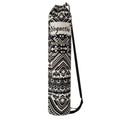 Yoga Mat Bag with zippered pockets- Geometric Black & White Pattern