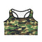 Yogactiw Milena medium impact sports bra - Front - Green Camo