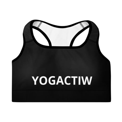 Yogactiw CARA best high impact sports bra - Front - black 