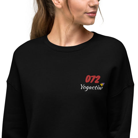 women's crop sweatshirt in black