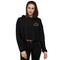women's crop hoodie in black