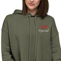 Pullover crop hoodie for women