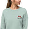 women's crop sweatshirt in dusty blue